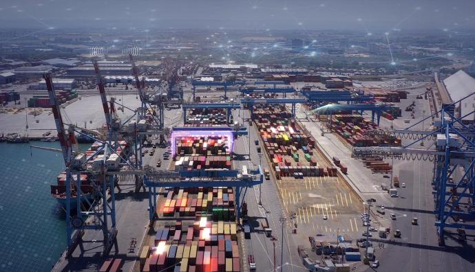 Overview of a waterfront inland terminal | Seacon Logistics 